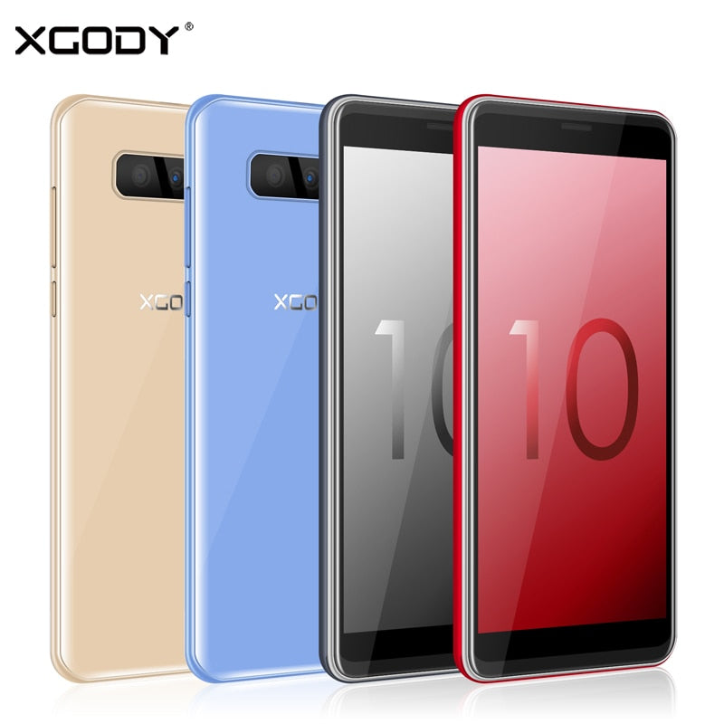 XGODY S10 3G Dual Sim Smartphone Android 8.1 5.5 Pulgadas 18: 9 Teléfono móvil 2GB RAM 16GB ROM MTK6580 Quad Core 5MP 2500mAh Celular