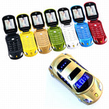 NEWMIND Flip F15 MP3 MP4 Radio FM SMS MMS Linterna de la cámara Tarjetas Dual SIM Pequeño teléfono celular Modelo de auto Mini Teléfono móvil P431