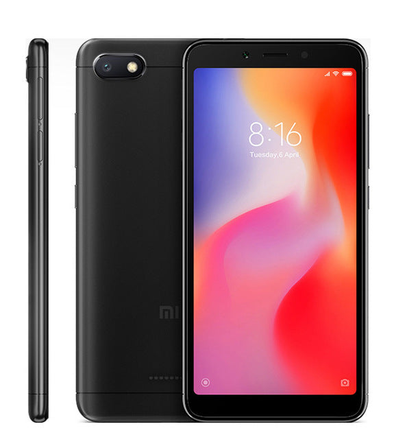 En existencia Versión global original Xiaomi Redmi 6A 2GB 16GB 5.45 "18: 9 Pantalla completa MTK Helio A22 Quad Core 13MP Cámara Celular