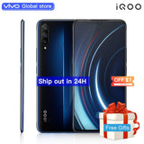 Teléfono celular iQOO móvil con Android autorizado 9 Snapdragon 855 NFC Tipo-C 4000mAh 44W Carga rápida Enfriar 4D Juego Celular