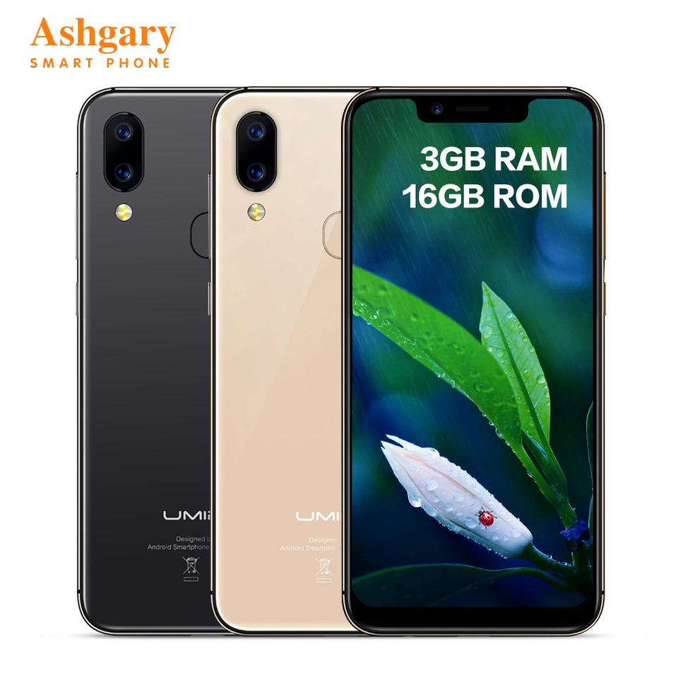 UMIDIGI A3 Pro 4G Smartphone 5.7 pulgadas Android 8.1 MT6739 Quad Core 1.5GHz 3GB RAM 16GB ROM 12.0MP + 5.0MP 3300mAh Celular móvil