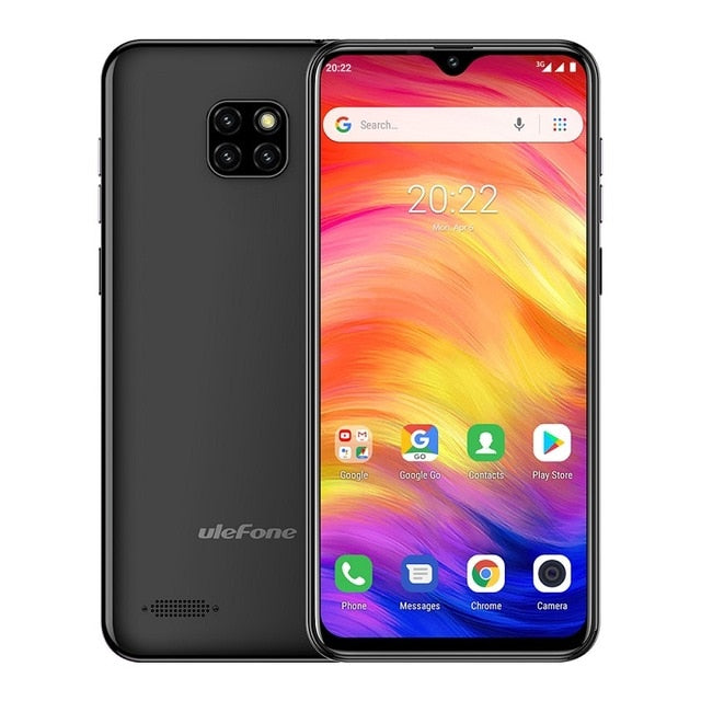 Ulefone Note 7 Smartphone 3500mAh 19: 9 Quad Core 6.1 pulgadas Waterdrop Pantalla 16GB ROM Teléfono móvil WCDMA Teléfono móvil Android8.1