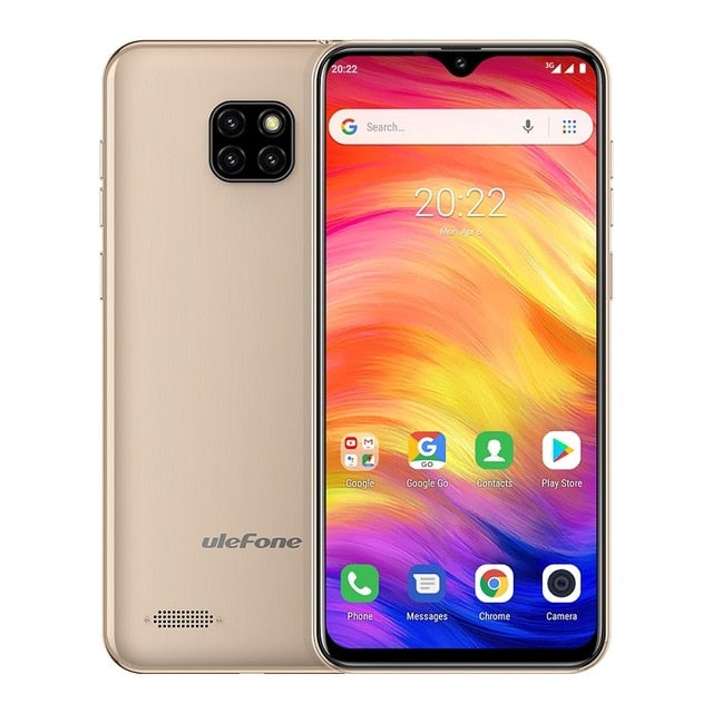 Ulefone Note 7 Smartphone 3500mAh 19: 9 Quad Core 6.1 pulgadas Waterdrop Pantalla 16GB ROM Teléfono móvil WCDMA Teléfono móvil Android8.1