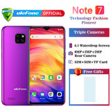 Ulefone Note 7 Smartphone 3500mAh 19: 9 Quad Core 6.1 pulgadas Waterdrop Pantalla 16GB ROM Teléfono móvil WCDMA Teléfono móvil Android8.1