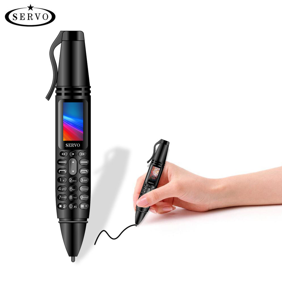 SERVO K07 Pen mini Celular 0.96 "Tiny Screen GSM Dual SIM Cámara Linterna Bluetooth Dialer Teléfonos móviles con pluma de grabación