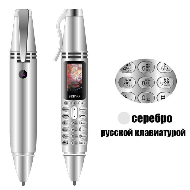 SERVO K07 Pen mini Celular 0.96 "Tiny Screen GSM Dual SIM Cámara Linterna Bluetooth Dialer Teléfonos móviles con pluma de grabación