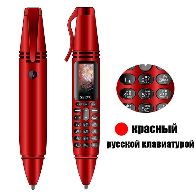 SERVO K07 Pen mini Celular 0.96 "Tiny Screen GSM Dual SIM Cámara Linterna Bluetooth Dialer Teléfonos móviles con pluma de grabación