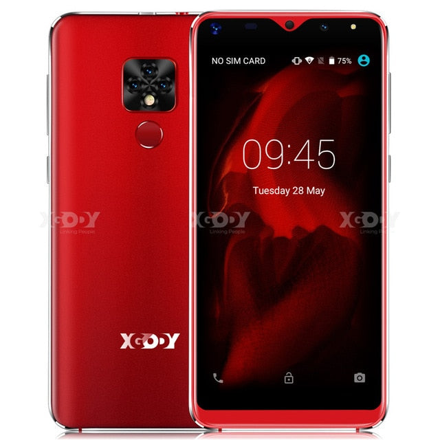 Xgody Mate20 Mini Smartphone Quad Core Android 9.0 2500mAh Celular 1GB + 16GB 5.5 pulgadas 19: 9 pantalla con doble cámara 3G Teléfono móvil